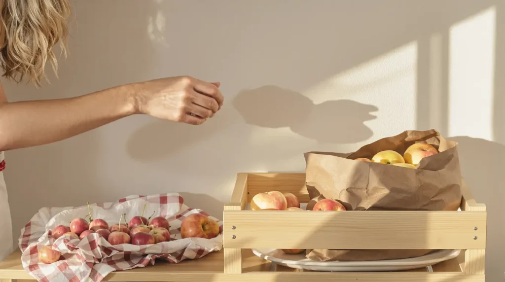 Pommes de terre qui germent dans leur filet : un geste simple les garde fermes pendant des semaines au lieu de quelques jours