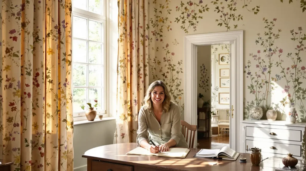 La maison d'une romancière, inspirée par les fleurs de la campagne anglaise